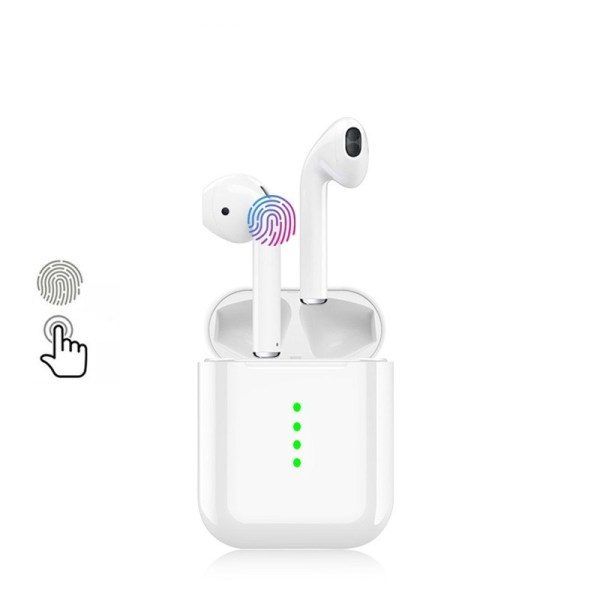 Casti Bluetooth TWS i12, Wireless, BT 5.0, Android, iOS, Alb, Touch, - imagine 2