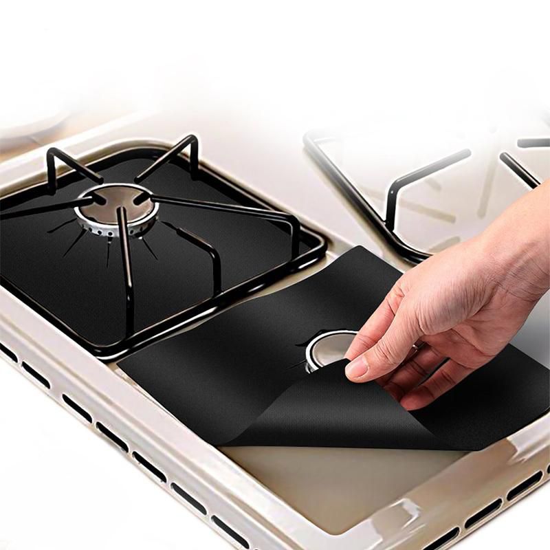 Set 4 folii detasabile de protectie pentru aragaz din teflon, Reutilizabile! - imagine 3