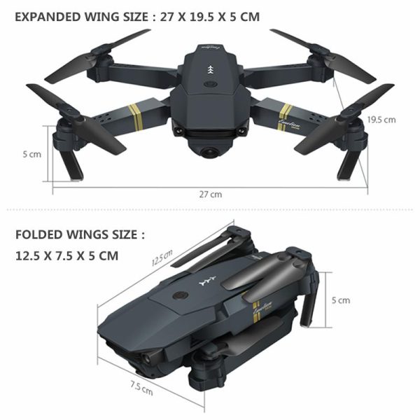 Mini drona pliabila cu camera video HD si telecomanda