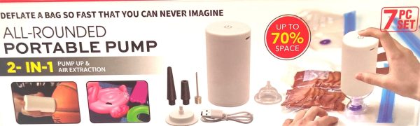 Set pompa 7 piese unflat, dezumflat - imagine 2