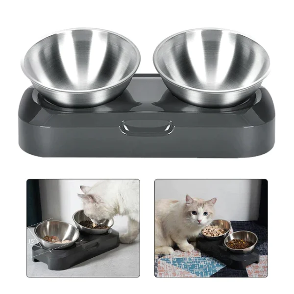 Set 2 boluri inox , pentru hrana animalelor - imagine 2