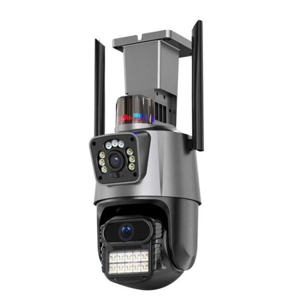 Camera de supraveghere dubla 4G,  exterior/interior, Ultra HD, zoom, rotire, comunicare bidirectionala, alarma, senzor miscare - imagine 3