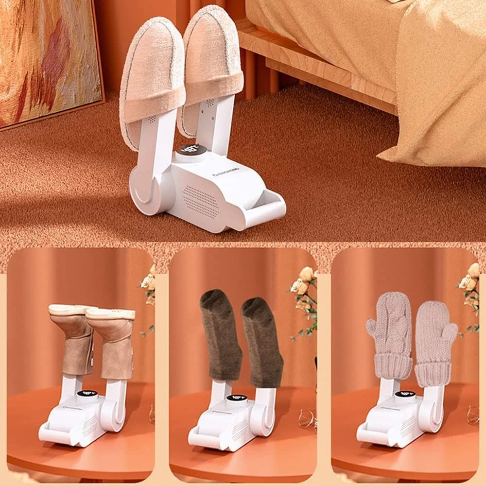 Uscator electric pentru incaltaminte cu functie de dezinfectare UV, suport reglabil si temporizator, design pliabil - imagine 6