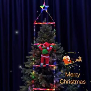 Scara pentru Mos Craciun , LED, metal/plastic, multicolor, 25 x 160 cm model Steluta
