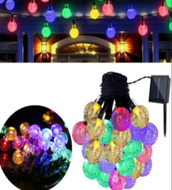 Instalatie Solara, Bila Transparenta cu 50 Leduri Multicolora 6.5m - imagine 4