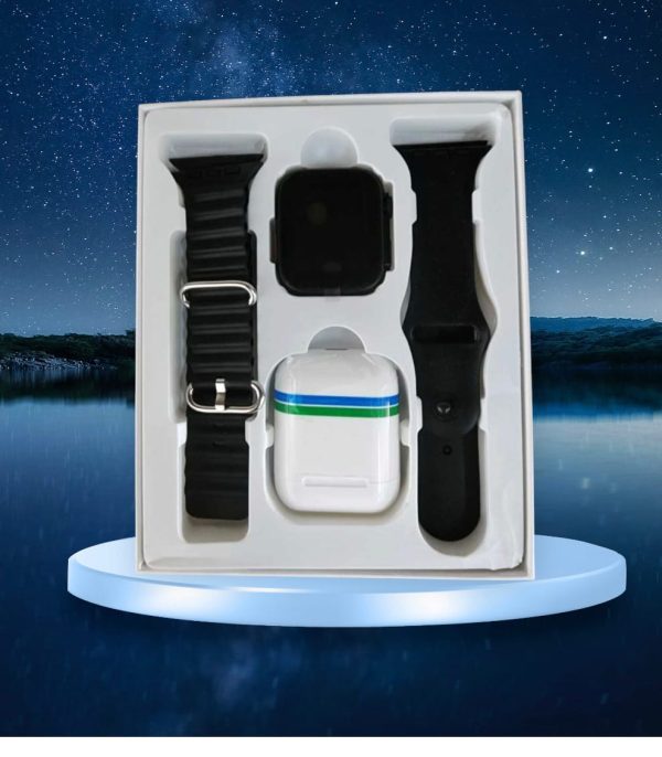Ceas Smartwatch W26 Pro,  seria 8 ,Touchscreen,Bluetooth, Negru +Casti - imagine 2