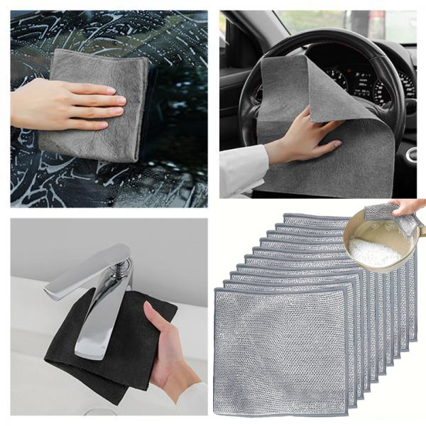 Set 3 lavete magice +3 lavete din fibra abraziva pentru vase