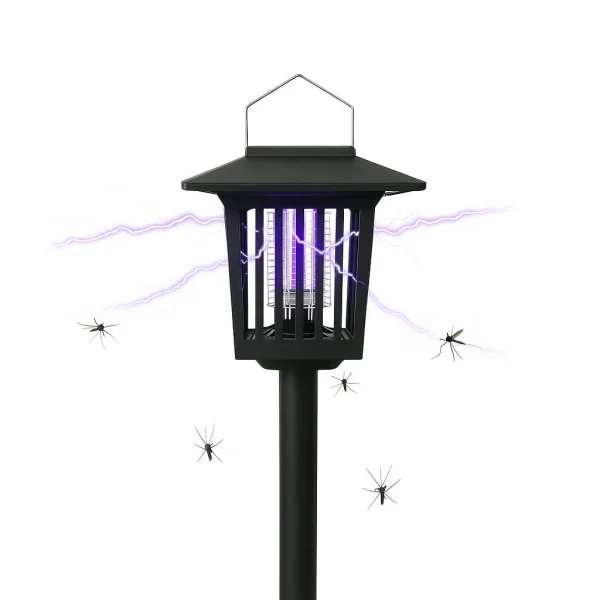 Set 1+1 Lampa Solara Anti-Insecte 2 in 1 cu LED UV