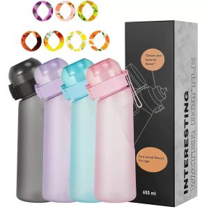 Sticla  aromatizata, Tritan, Rezistenta la Cadere 650 ml ,cu 7 capsule cu arome diferite