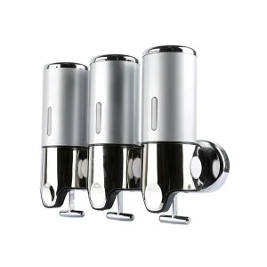 Set dispenser gel de dus, sampon, sapun lichid, balsam sau conditioner pentru baie,  3 X 500 ml