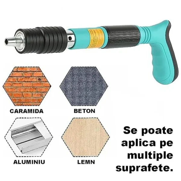 Pistol manual pentru fixarea cuielor in beton/perete - imagine 2