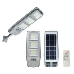 Lampa solara cu telecomanda si suport, 300W, senzor de miscare