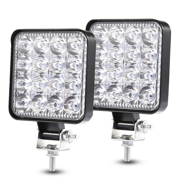 Set 2 Proiector LED TIR /AUTO 16 LED 48 WATT 9V-36V - imagine 2