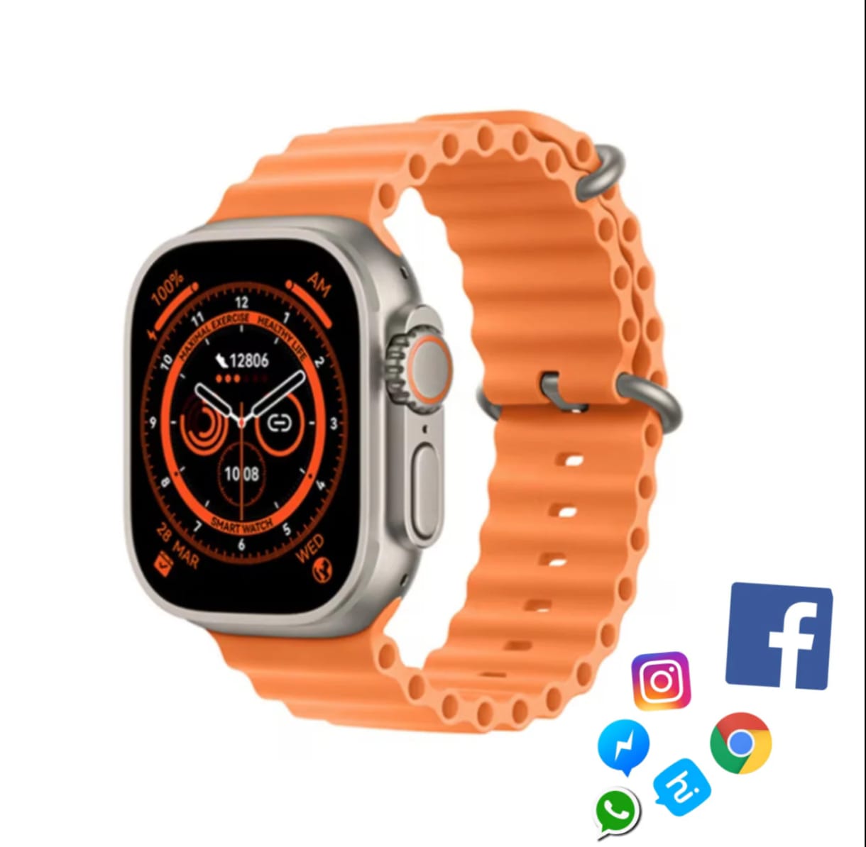 Ceas inteligent multifunctional cu 4 curele +cadou o boxa cu microfon - imagine 3