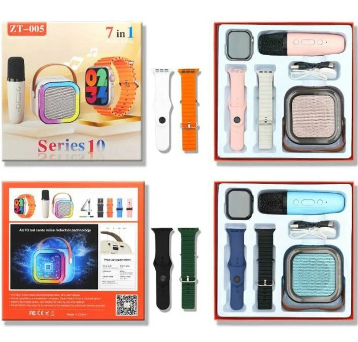 Ceas inteligent multifunctional cu 4 curele +cadou o boxa cu microfon - imagine 2