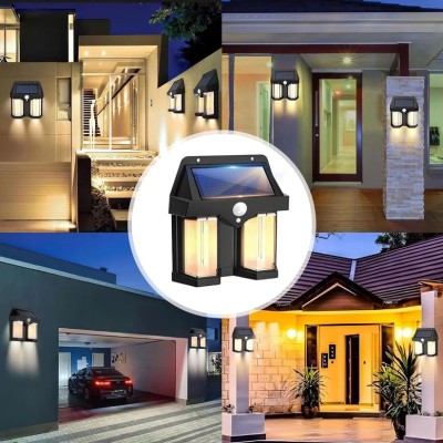 Set 2 x Lampa solara dubla, Senzor de miscare - imagine 2