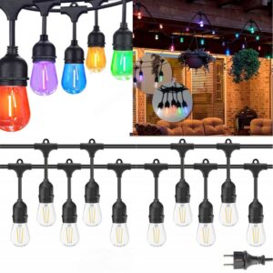 Ghirlanda Luminoasa 30 Becuri LED Filament, 15 Metri, Lumina Colorata
