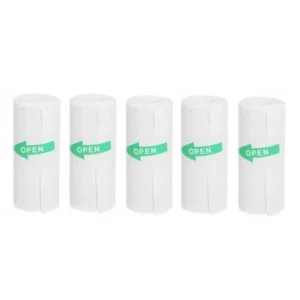 Set 5 role hartie termica pentru imprimanta termica, 57x25mm