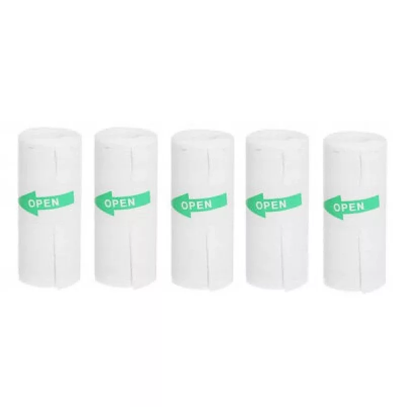 Set 5 role hartie termica pentru imprimanta termica, 57x25mm